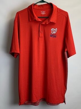 Washington Nationals MLB Under Armour Red Polo Fanatics Men’s Shirt. Size XL